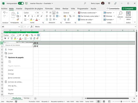 como insertar filas en excel con el teclado|Cómo insertar filas en Excel con el teclado